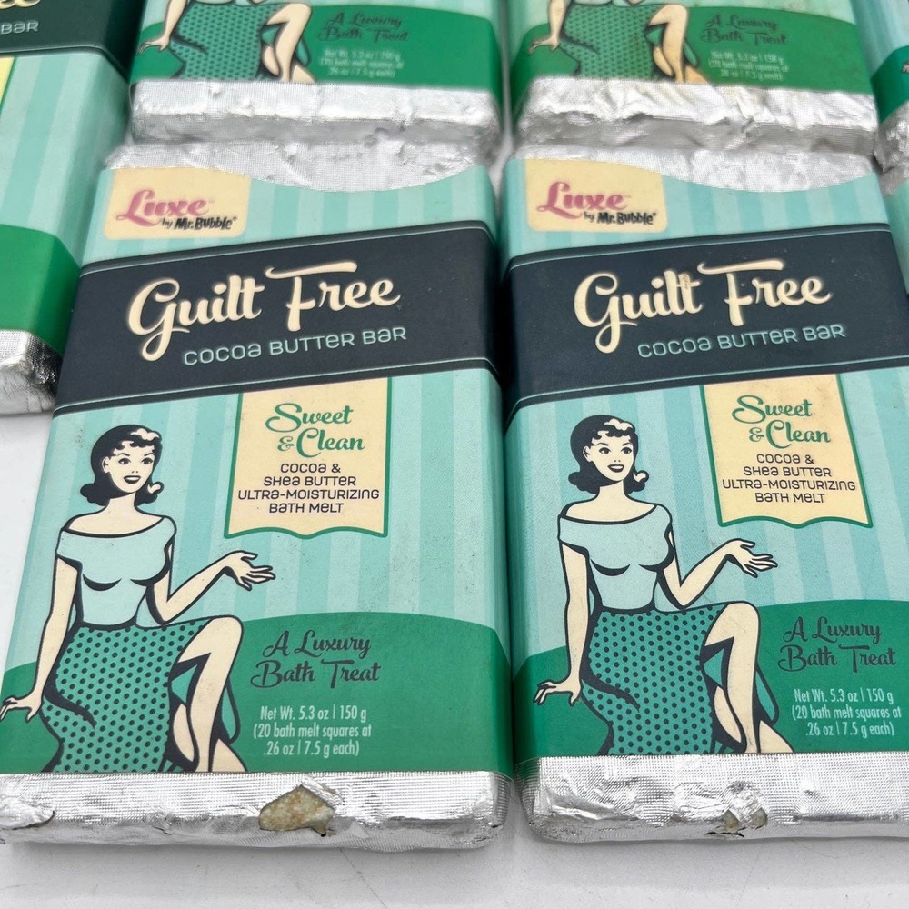 Luxe Mr. Bubble Guilt Free Cocoa Butter Bar Sweet & Clean Bath Treat - Lot of 7 - Picture 2 of 4